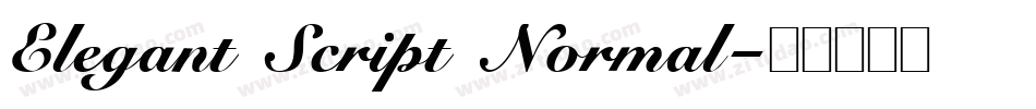 Elegant Script Normal字体转换